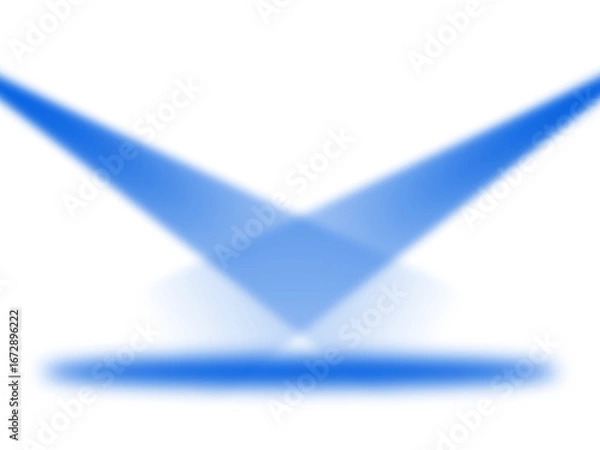 Fototapeta Two Blue Spotlight Shining Effect