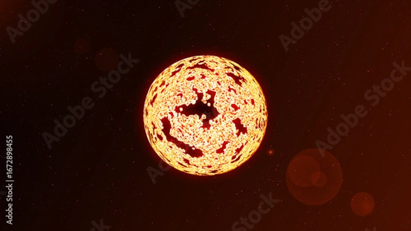 Obraz Bright Sun starry sky in Solar System.