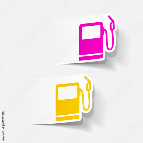 Fototapeta realistic design element: gas station