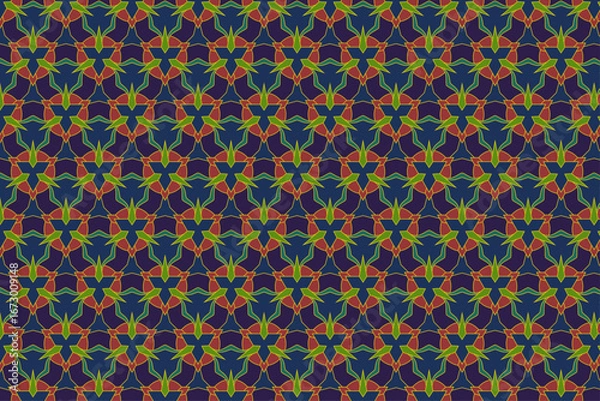 Obraz Geometric Abstract Webbed Tile Pattern