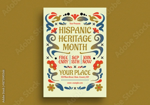 Obraz Hispanic Heritage Month Event Flyer