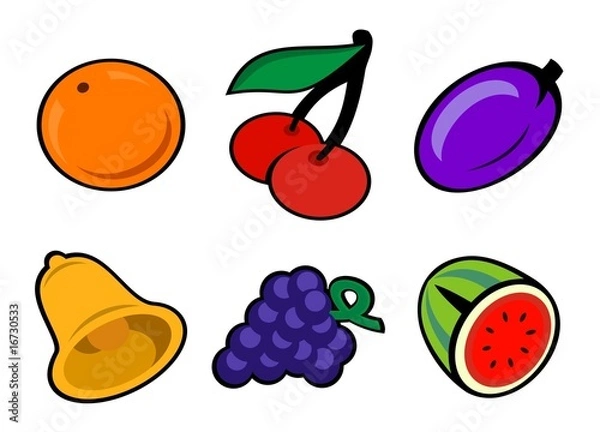 Obraz Automatenspiel Früchte Vektor