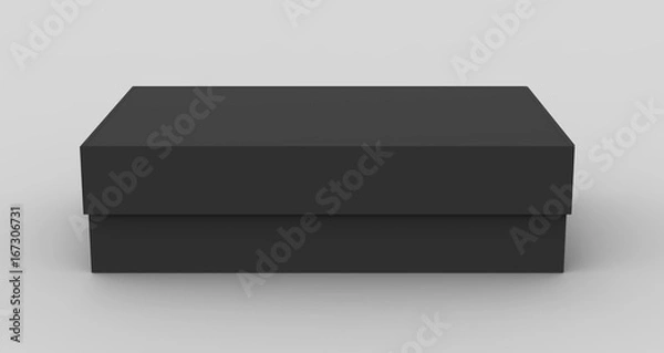 Fototapeta Flat black box mockup
