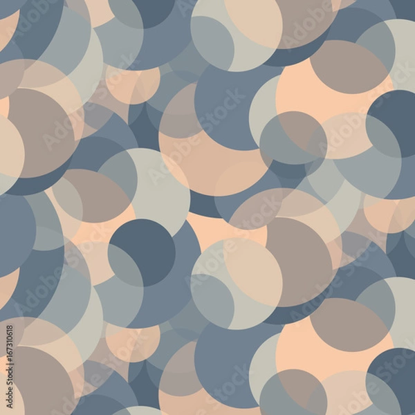 Obraz Bubble overlapping shapes, seamless pattern 