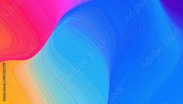 Fototapeta Vibrant Abstract Swirls of Color Flowing Together.