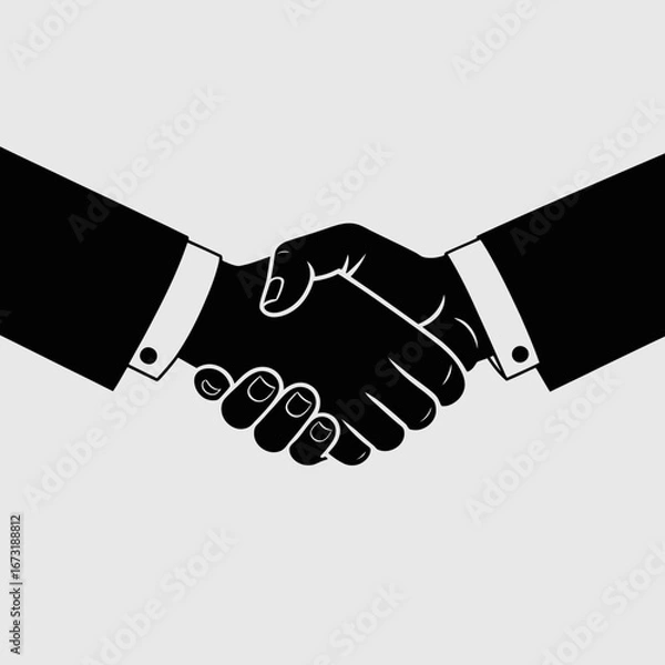 Obraz handshake vector illustration