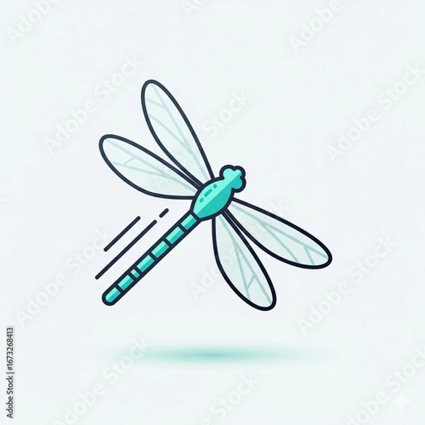 Obraz dragonfly on white background