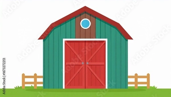 Obraz A Simple Barn Door with Wooden Patterns