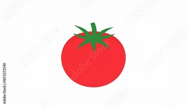 Obraz A Plain Fresh Tomato with Its Stem