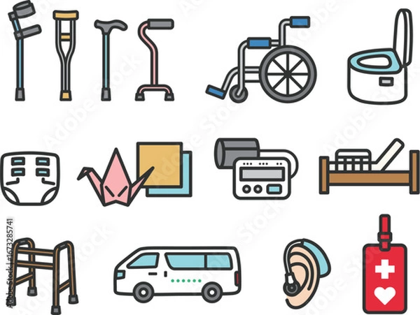 Obraz 介護のイラストアイコン