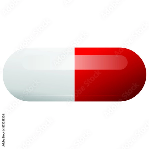 Obraz pills on white background