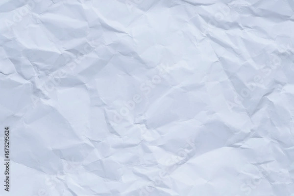 Fototapeta Texture of white crumpled paper for background.