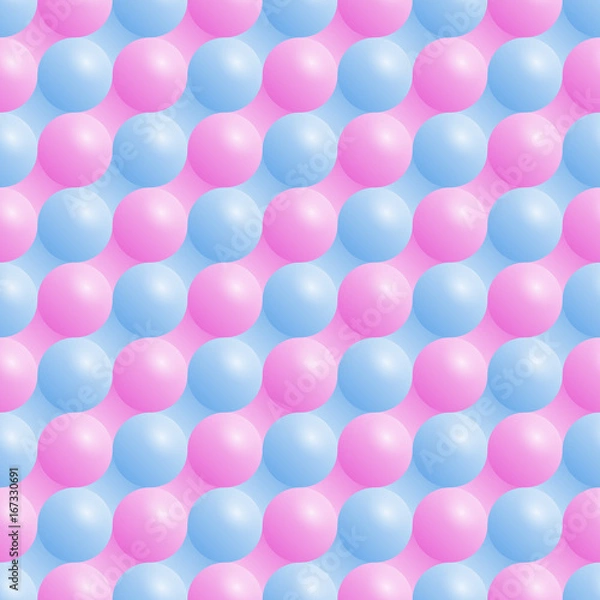 Fototapeta Seamless geometric pattern of colored circles. Vector