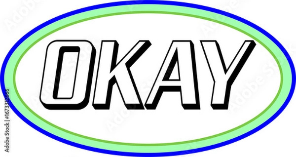 Obraz OKAY Text Logo