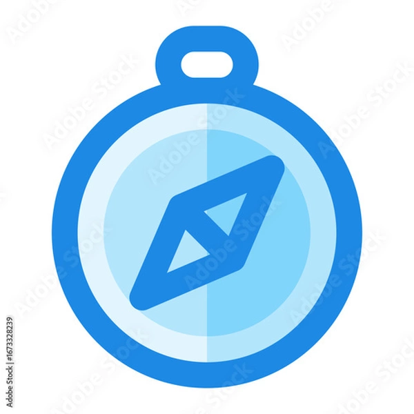 Obraz compass blue filled color icon