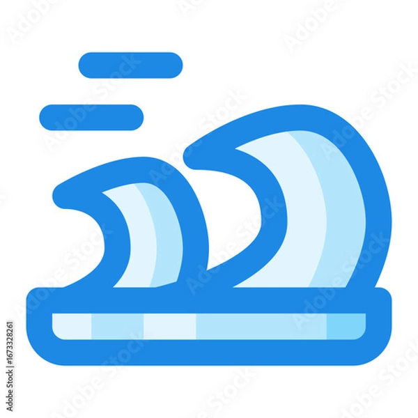 Obraz beach blue filled color icon