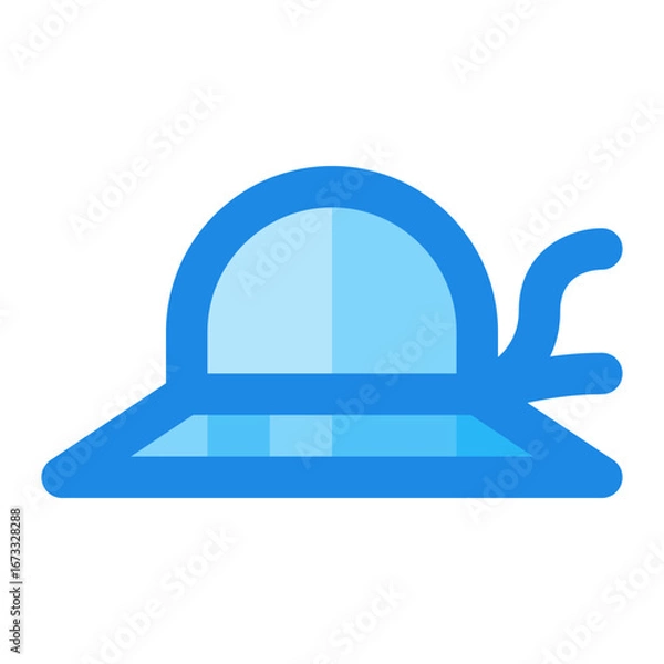 Obraz hat blue filled color icon