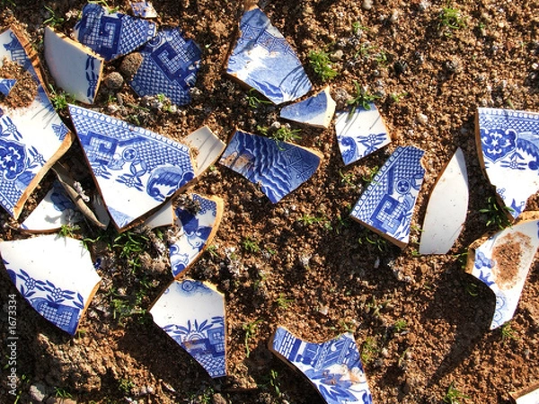 Obraz broken willow pattern china