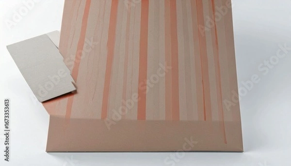 Fototapeta The image features a precision-sharp, horizontally sliced red beam pattern resembling a barcode. The slices are clean and vertical, creating a modern and geometric design. The pattern is laid out with