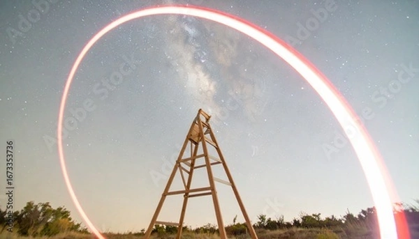 Fototapeta The image features a high-speed, abstract futuristic background with a twisting red laser spiral emerging from the center. The spiral fades at the edges with a radial blur effect, creating a sense of 