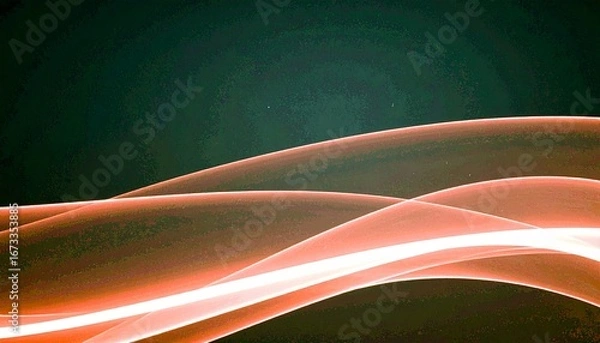 Fototapeta A scene featuring twin red laser beams moving in parallel, softly glowing with a gentle divergence. The beams are left-aligned, with a wide white right margin creating a stark contrast. The background