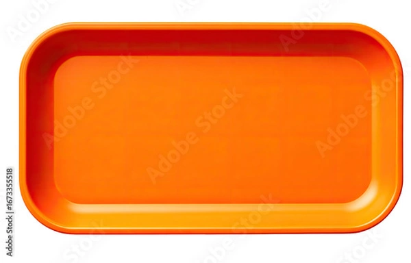 Obraz Empty orange rectangular tray