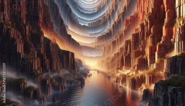 Fototapeta Surreal Spire Landscape with Dreamlike Colors