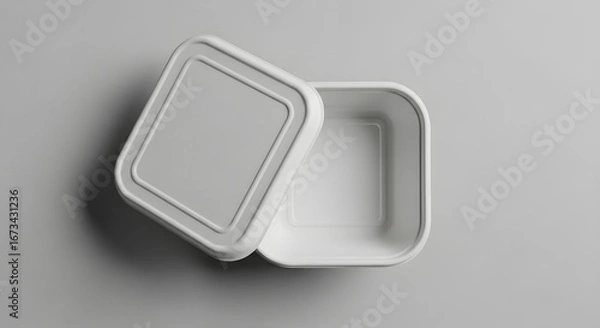 Obraz Blank Square Food Container Mockup Clean & Minimal Design