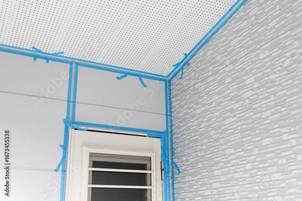 Obraz シール工事のマスキング