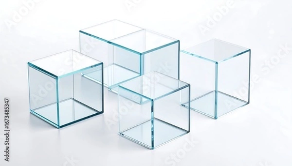 Fototapeta Clear glass cubes