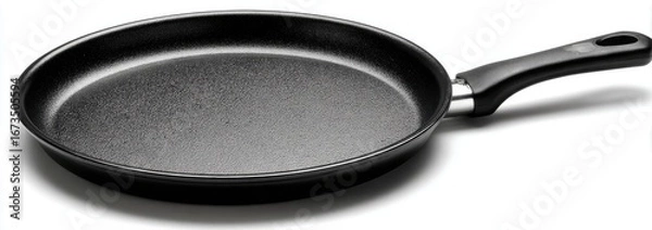Obraz Black round frying pan with handle