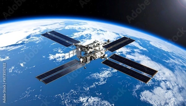 Obraz Space station orbiting Earth (2)