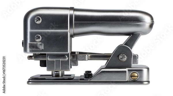 Fototapeta A heavy-duty manual staple gun with a smooth trigger and closed bottom loader, isolated on transparent background.
