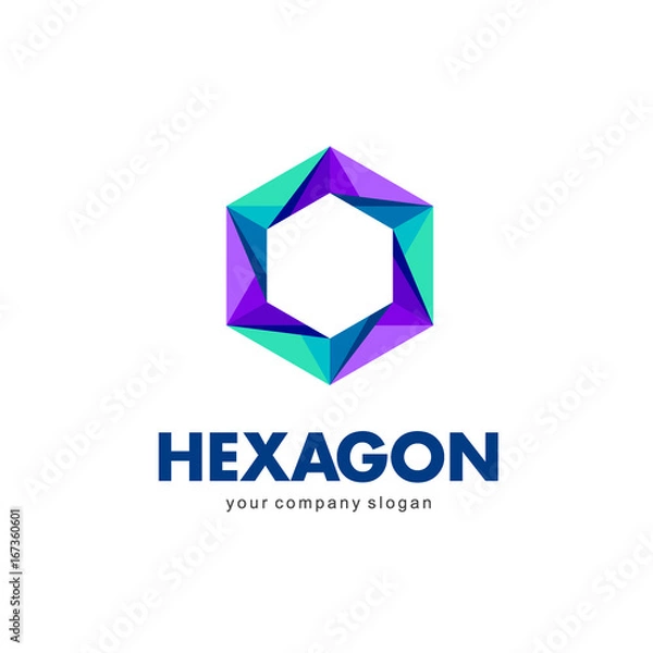 Obraz Vector logo design. Hexagon sign
