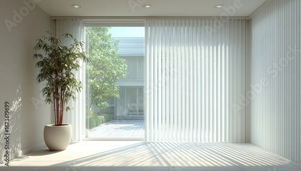 Obraz Sun-drenched room with patio view