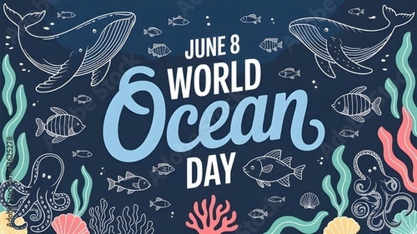 Obraz world ocean day 8 june