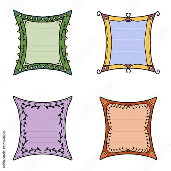 Obraz Doodle Hand Drawn Vector Frame Bundle