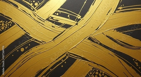 Obraz Midnight Gold's Embrace