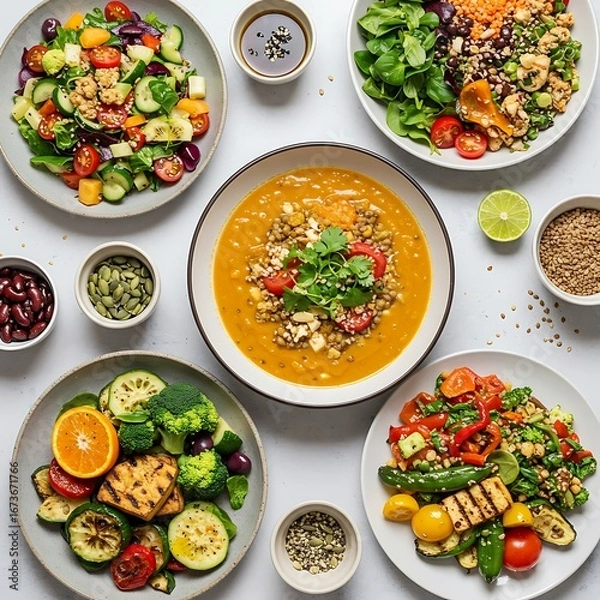 Fototapeta Harvest's Hues: A Culinary Symphony