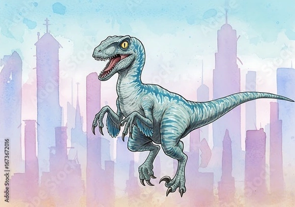 Fototapeta Urban Raptor's Dawn