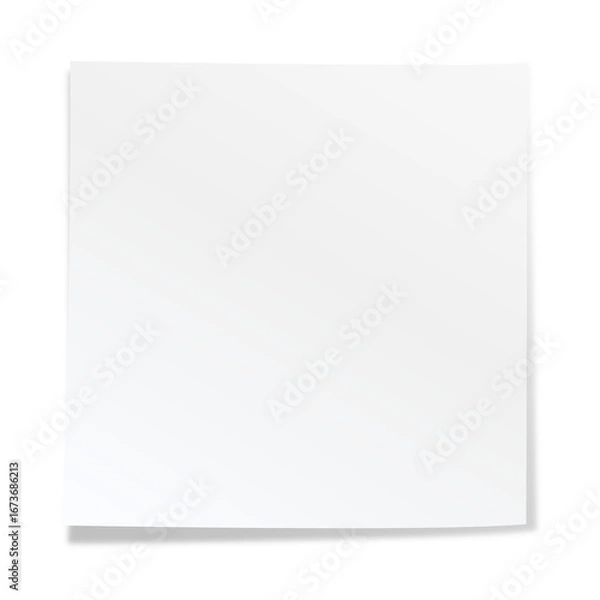 Fototapeta Blank White Post-it Paper