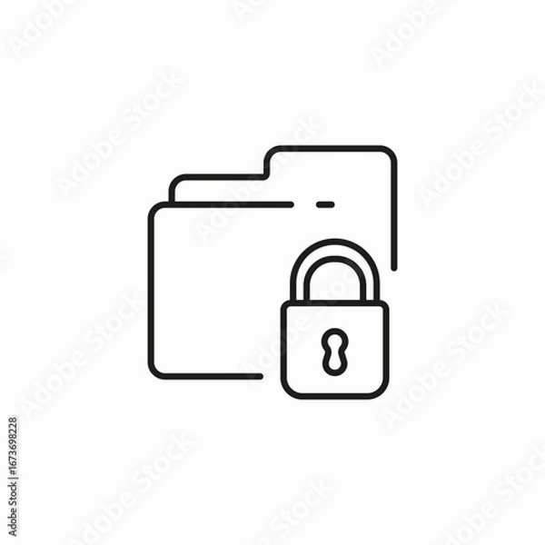 Fototapeta locked folder icon icon sign vector