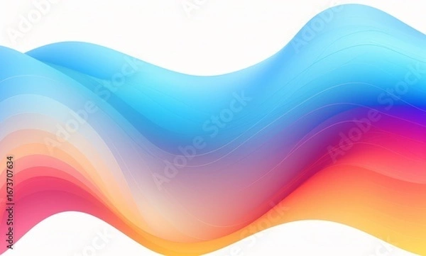 Fototapeta Fluid Abstract 3D Splash in Vivid Multicolor