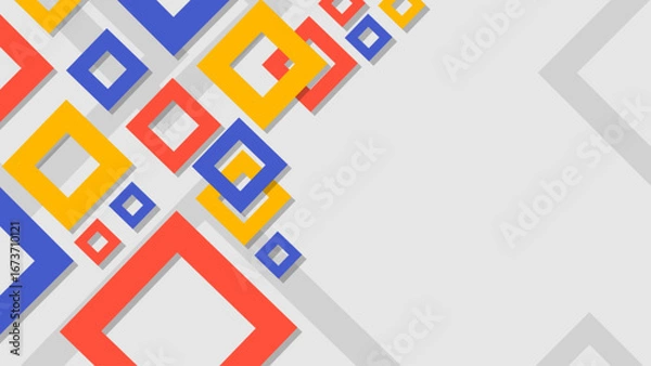 Obraz Colorful geometric square abstract background