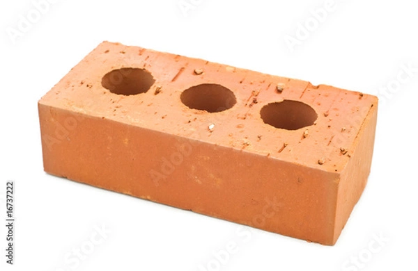 Obraz Building brick on white background