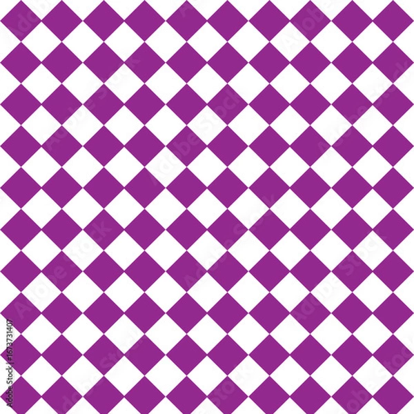 Fototapeta Seamless harlequin pattern with diamonds on a white background. Diamond checkerboard, chessboard seamless Repeat seamless pattern design for fabric printing or background. eps 10