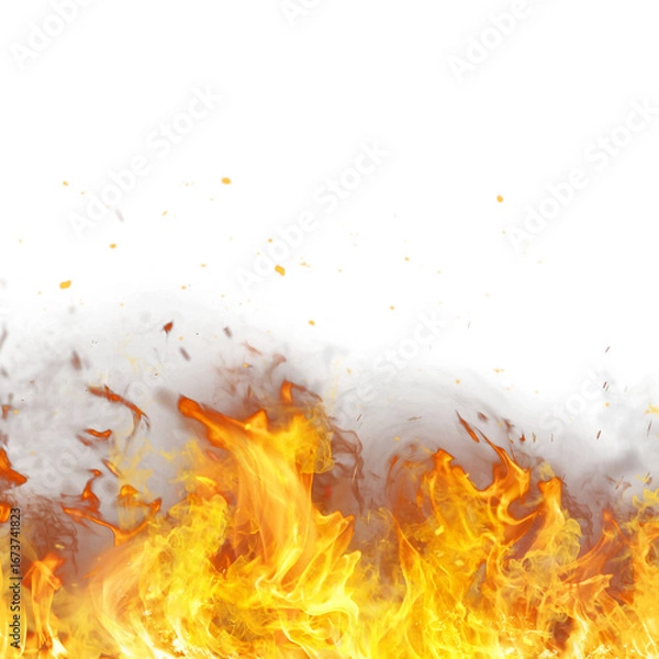 Fototapeta fire flames frame background