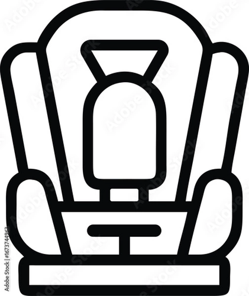 Fototapeta Car seat icon design with transparent background. Vector illustration