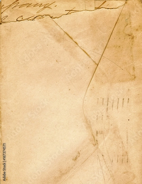 Fototapeta Old crumpled envelope