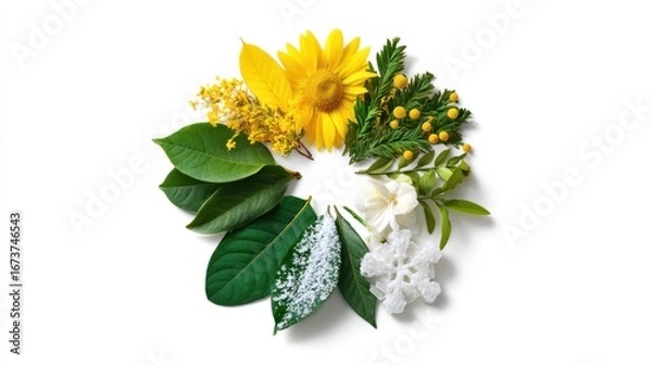 Obraz Floral arrangement circle pattern